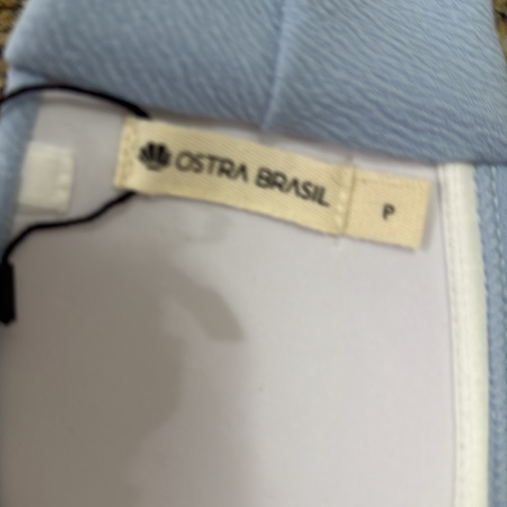 OSTRA BRASIL TQC PLEATED DETAIL BIKINI TOP LIGHT BLUE - S (WITHOUT STRAPS) - Picture 5 of 5